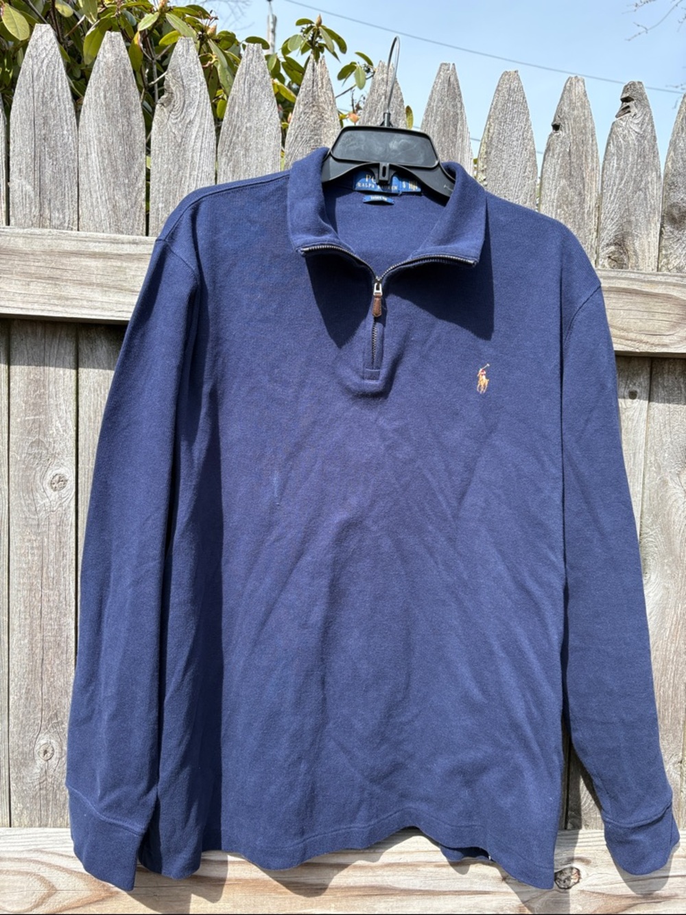 Polo Ralph Lauren large 1/4 neck.